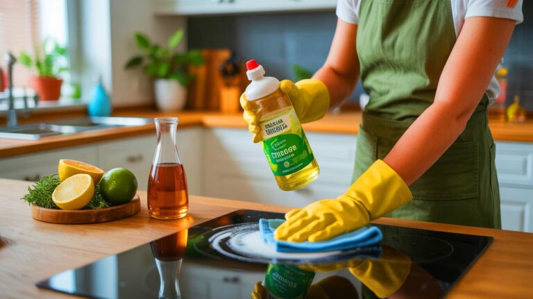 Illustration de quatre astuces naturelles pour une maison impeccable sans produits chimiques (généré par IA). Credit: Ideogram.