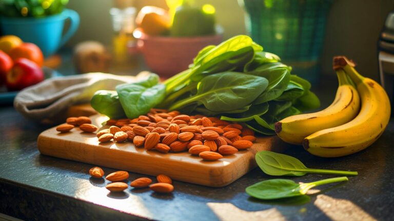 Illustration de sept aliments cachés dans votre cuisine qui éliminent la fatigue sans caféine (généré par IA). Credit: Ideogram.