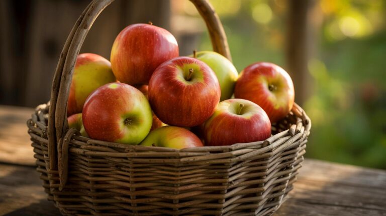 Illustration de la pomme, un fruit puissant pour le nettoyage naturel du foie.