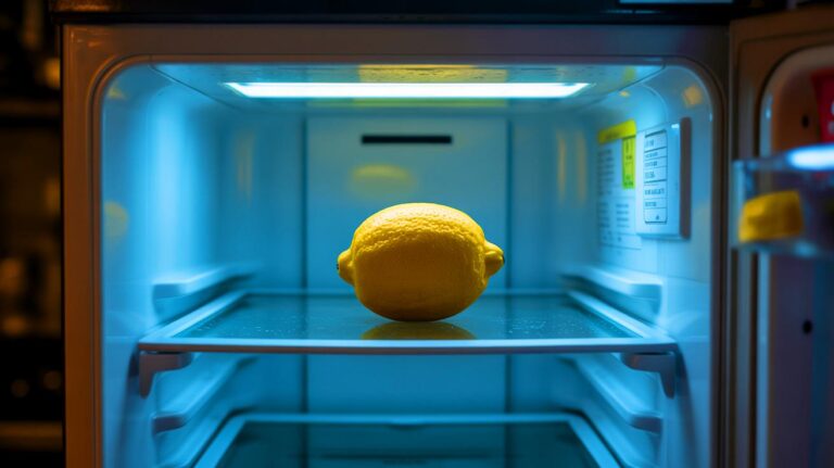 Illustration de l'utilisation du citron pour un réfrigérateur impeccable (généré par IA). Credit: Ideogram.