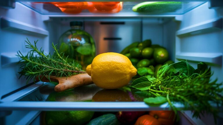 Illustration de l'utilisation d'un citron pour maintenir un réfrigérateur sain (généré par IA). Credit: Ideogram.
