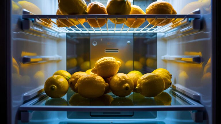 Illustration de l'utilisation du citron pour un réfrigérateur sans microbes (généré par IA). Credit: Ideogram.