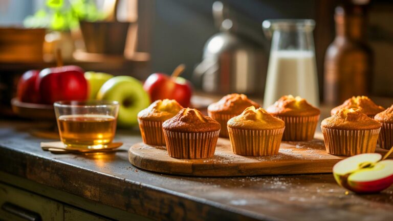 Illustration de cupcakes parfaits avec l'ingrédient secret du vinaigre de cidre (généré par IA). Credit: Ideogram.