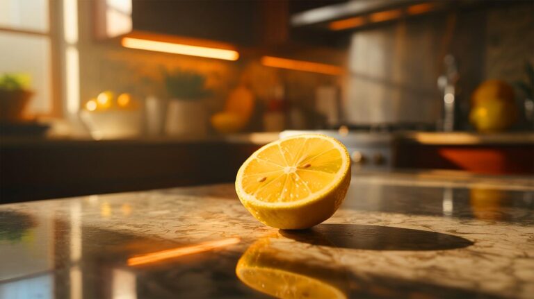 Illustration de l'utilisation du citron comme désodorisant naturel dans un intérieur domestique (généré par IA). Credit: Ideogram.
