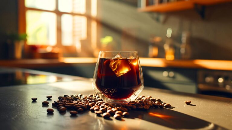 Illustration de la technique du cold brew pour un café glacé (généré par IA). Credit: Ideogram.