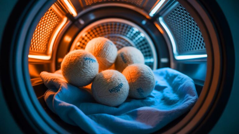 Illustration de boules de séchage optimisant la consommation d'énergie (généré par IA). Credit: Ideogram.