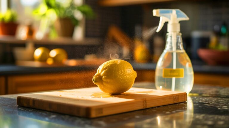 Illustration de l'utilisation du citron comme nettoyant naturel et antibactérien (généré par IA). Credit: Ideogram.