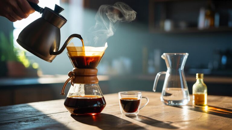 Illustration de café filtré, boisson qui nettoie le foie mieux qu’une cure détox