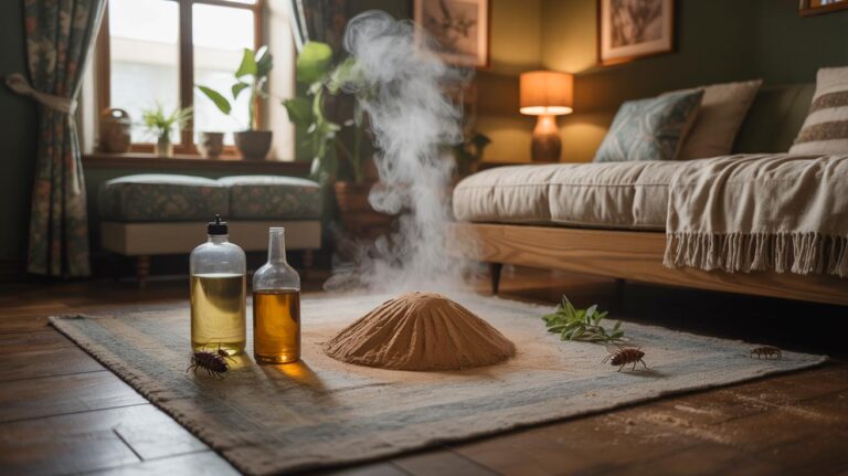 Illustration de méthodes naturelles pour éliminer les punaises de lit sans produits chimiques.